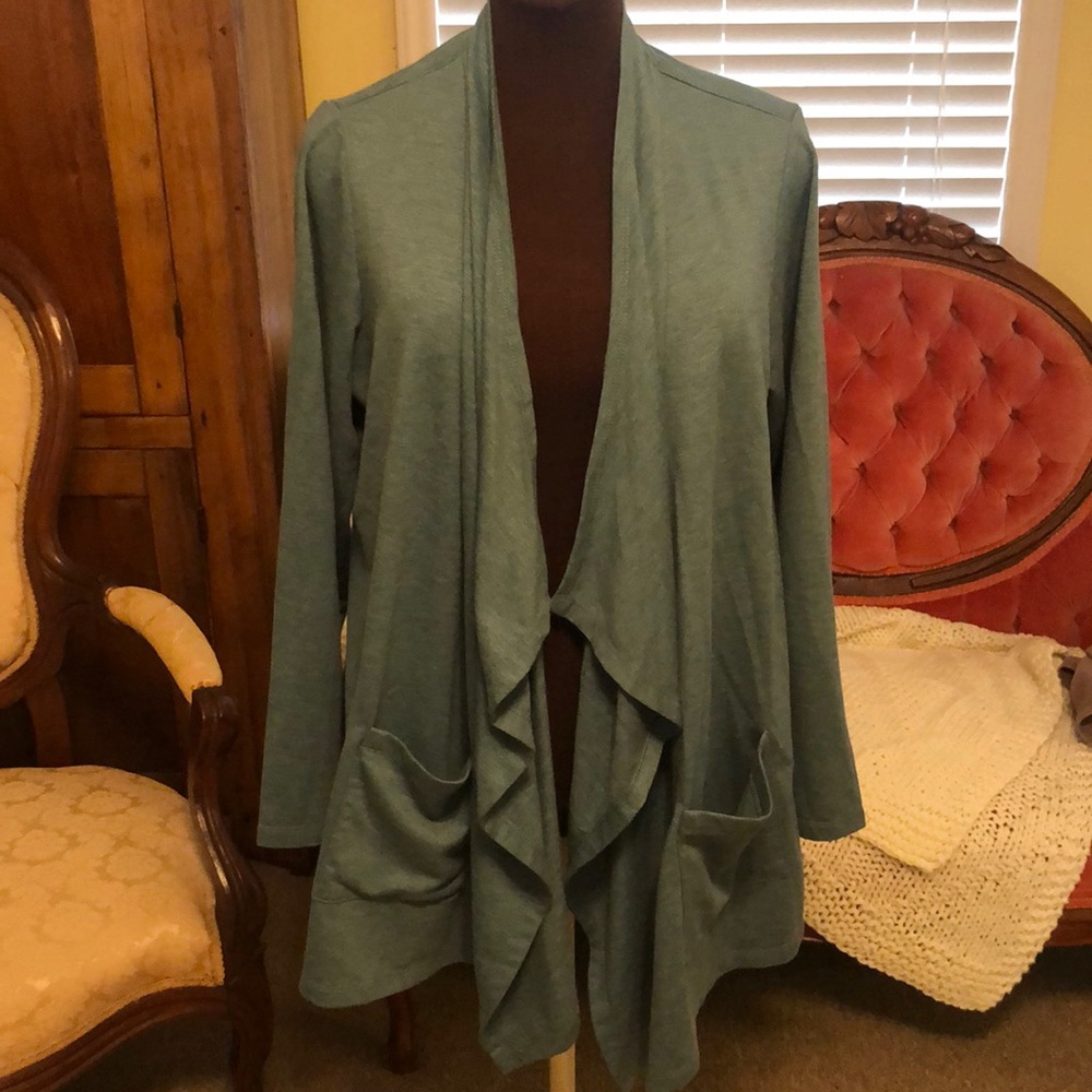LOGO by Lori Goldstein drape front cardigan